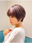 ハンサムショート/丸みショートボブ/20代30代40代50代/顔周り
