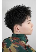 刈り上げアップバング短髪スパイキーショートアクティブショート