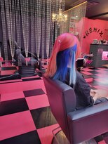 リミックス(REMIX by Love hair KING OF PRINCESS HAIR&EXTENTION) 原色派手髪 カラーバター 原色ピンク 原色ブルー エクステ6本