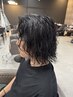 メンズ特殊パーマ(襟足有り・ウルフ・ミディアム)+ファイバートリートメント