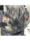 グレージュ+インナーデザインカラー