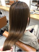 オリーブベージュ×髪質改善縮毛矯正