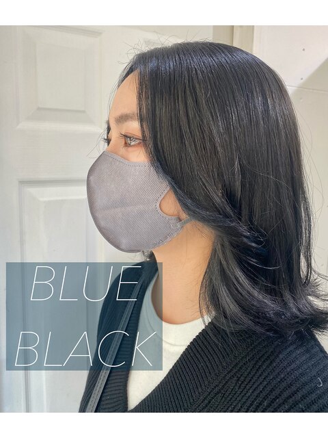 【SENA】透明感ブルーブラック 暗髪 ネイビー ブルーアッシュ