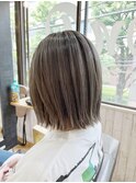 ショートでも！外国人風ハイライトカラー【池袋/髪質改善】