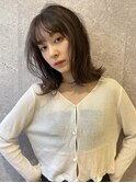 三軒茶屋_レディース_セミロング_外ハネ_無造作_ナチュラル_小顔