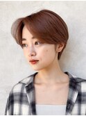 ハンサムショートピンクブラウンレッドブラウンシアーカラー