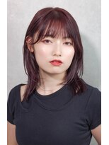 メゾンドムニ 恵比寿(Maison de MUNi)&nbsp;バーガンディ×レイヤーカットで垢抜け/前髪あり/恵比寿駅