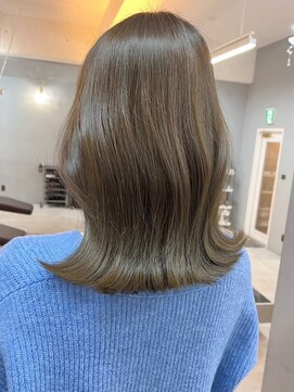 オズ 安積店(OZ) 黒髪ボブルフネビージュ小顔ワンレン