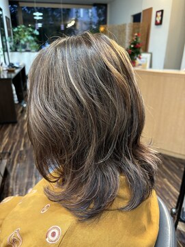 セゾン ド ジャポン グレイカラーぼかしハイライト