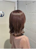 【白髪ぼかし】ハイライトピンクベージュカラー