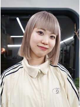 アペロ 柏(Apero) ホワイトパールベージュ◎切りっぱなしボブ