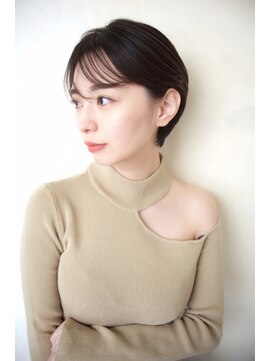 グランアージュ ネオ 船橋北口店(grandage neo) 30代40代50代/耳かけマッシュショート/シースルーバング/黒髪