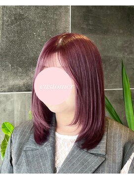 美容室 アイディー i-dee ピンクラベンダー×レイヤーカット