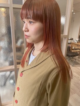 アコット(Acotto.) ブリーチなしダブルカラー*ピンクオレンジ