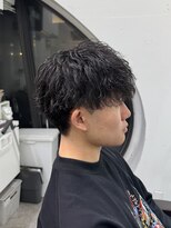 エース(ACES)&nbsp;刈り上げマッシュツーブロックルーズツイスパパーマメンズ