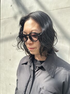 ノーム(norm) 黒髪ボブパーマ