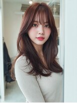 ダル 渋谷/表参道(DAL.)&nbsp;顔周りカットハッシュカットダークブラウンワンホンレイヤー韓国