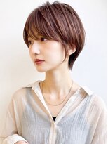 ルーム 大通店(ROOM)&nbsp;ブリーチなし透明感モカブラウン小顔ショートくびれ秋カラー