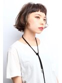 【PEEK-A-BOO】ミルクティーアッシュ前上がりボブ