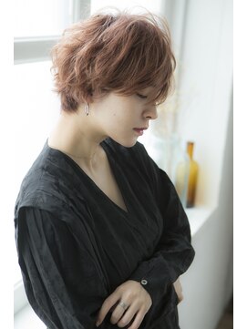 ミエル ヘア 新宿(miel hair) 【mielhair新宿】アプリコットオレンジショート