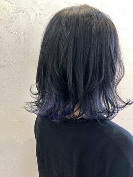 オル(ORU) インナーカラー×ブルー×パープル