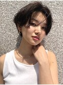 【松根ボブショート】王道センターパートマッシュショート◎30代