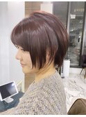 ピンクブラウンショート☆