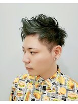 エイム ヘアメイク 横川店(eim HAIR MAKE) メンズショート×バングカラー