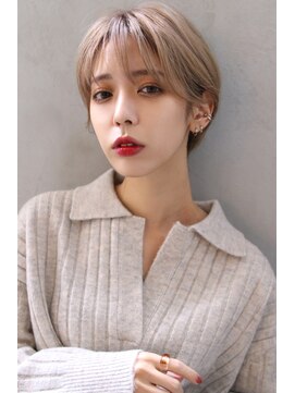 ブラン 栄(Blanc) 【Blanc】プラチナベージュ＿ショート＿ボブショート