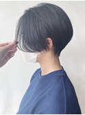 【morio 原宿】黒髪ハンサムショート　耳かけ　前下がり