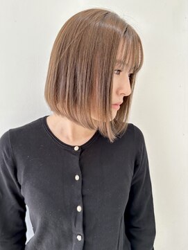 フォーク FOLK 【FOLK】透明感ペールベージュ☆似合わせストレートボブ♪