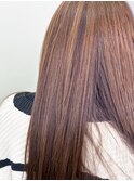 20代30代40代ダブルカラーアンブレラカラーストレートロング