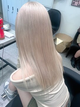 ペレ 栄店(PELE) デザインカラー/レイヤーカット/ウェットヘア/オリーブベージュ