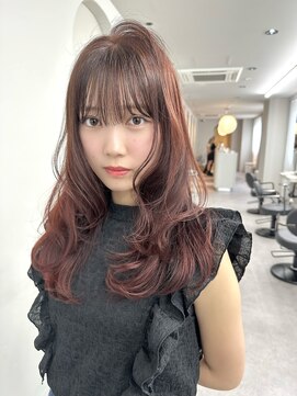 天神美容室 天神美容室×ワインレッド×レイヤー