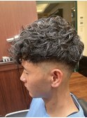 MEN'Sツーブロックスペインカールミドルフェード 銀座/床屋