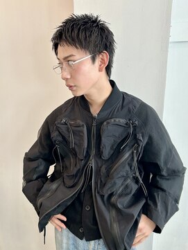 クロト(Clotho) スパイキーショート/ツイストスパイラル波巻きメンズウルフ