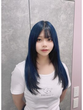 ガルボヘアー 名古屋栄店(garbo hair) #プルエクステ#エクステ#レイヤーカット#ブルー#名古屋