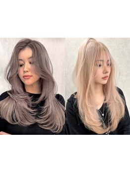 ホワイトカラーの透明感&淡いペールトーンと相性のいいstyleを提案◎[渋谷/ブリーチ/ダブルカラー/学割U24]