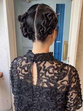 ペピンバイメルシー(pepin by merci.) ＊ くりくり捻りツインアップ【結婚式/お呼ばれ/イベント】