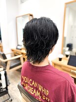 セイドット フクオカ(Say.FUKUOKA) 【メンズ★大名】センターパートウルフ×スパイラルパーマ×束感