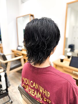 セイドット フクオカ(Say.FUKUOKA) 【メンズ★大名】センターパートウルフ×スパイラルパーマ×束感