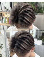 ステラ(STELLA) メンズ/バレイヤージュ/センターパート/ブリーチ&ダブルカラー