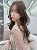 ナチュラル韓国ヘア＊顔周りカット透明感カラーモカベージュ
