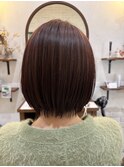 透け感ボブ