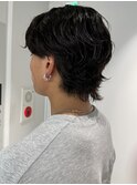 メンズカットパーマニュマフェザー毛流れセンターパート渋谷