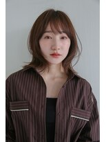 エヌ トーキョー(enu TOKYO)&nbsp;くびれボブ　顔周りレイヤー　シフォンベージュ