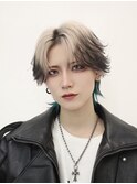 メンズカット/エンドカラー/中性ウルフ/メンズエンドカラー