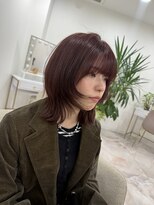 ヴィジュアリスト(VISUALIST) ミディアムウルフ×暖色カラー