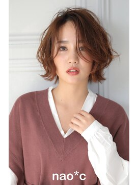 ナオシ エリアツー 北大和店(nao c area2) 【奈良/北生駒nao*c】ひし形シルエットユルフワ外ハネミディー