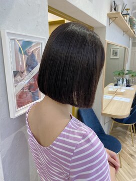 ロンドプランタン 恵比寿(Lond Printemps) 【Lond佐野】黒髪ボブ 切りっぱなしボブ 丸みボブ